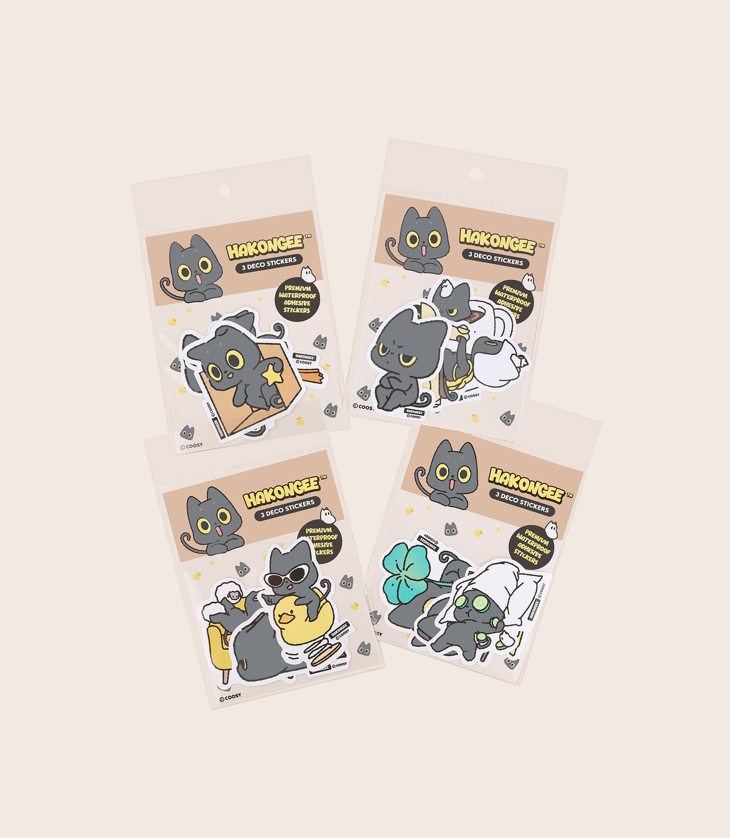 Hakongee Sticker Pack (3 pcs) | Assorted Ver.1