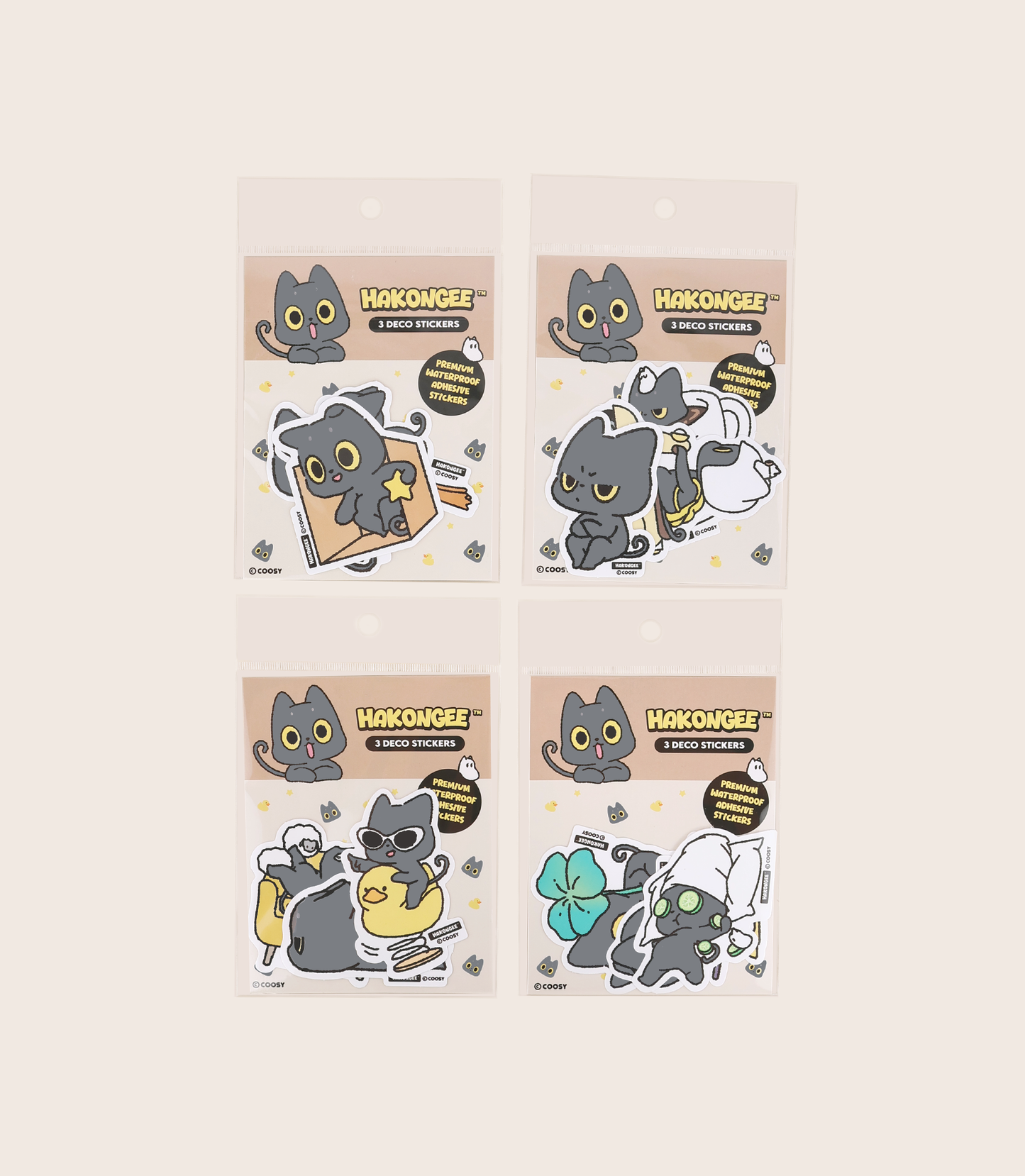 Hakongee Sticker Pack (3 pcs) | Assorted Ver.4
